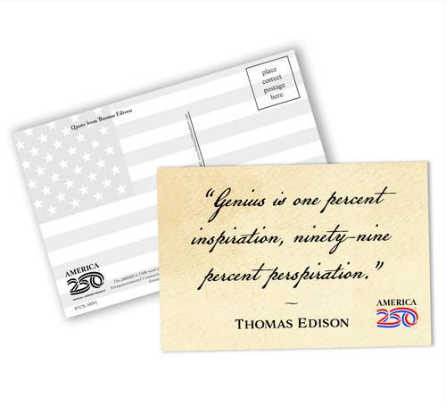 "One Percent Inspiration" Postcard