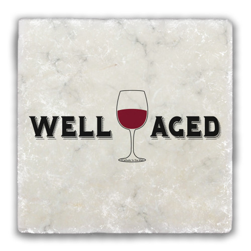 Well Aged Tumbled Stone Coaster