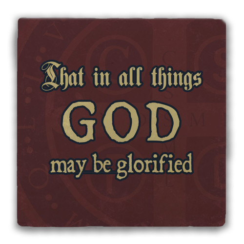 "That in All Things" Tumbled Stone Coaster