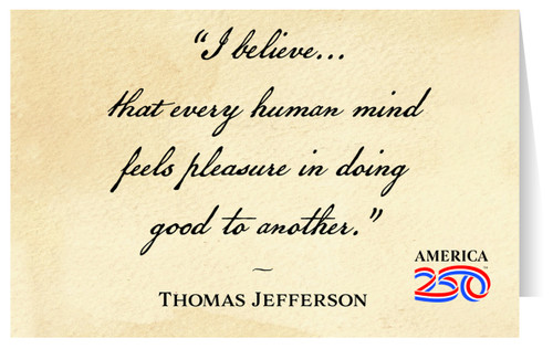 "I Believe That Every Human" Note Card