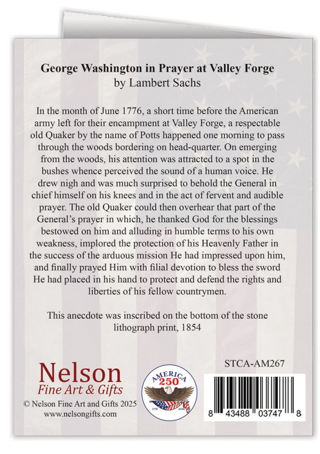 George Washingtons Prayer Painting Note Card