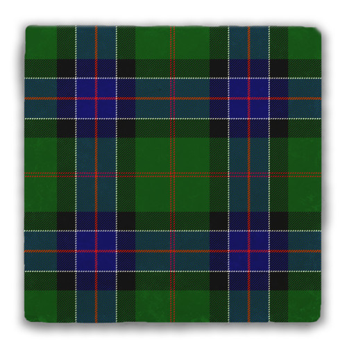 Sinclair Tartan Tumbled Stone Coaster