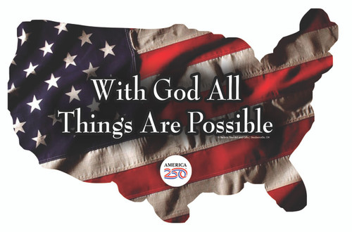 With God All Things are Possible Magnet Cutout-USA