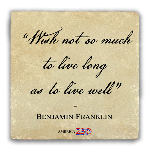 "Wish Not So Much" Tumbled Stone Coaster