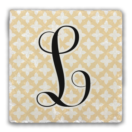 "L" Alphabet 1 Tumbled Stone Coaster