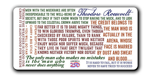 Teddy Roosevelt Quotes Magnet Long