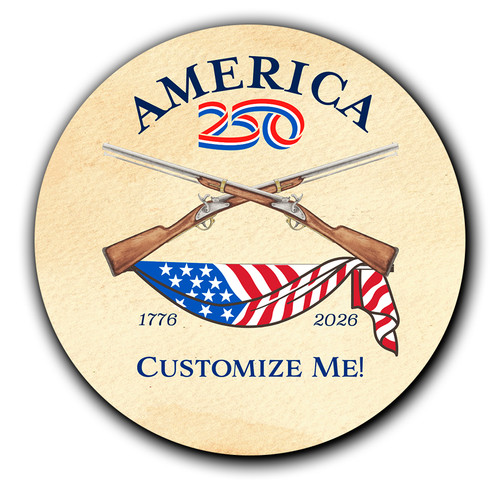 Personalized America250™ Rifle3 Magnet Round
