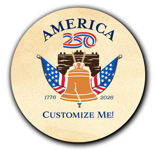 Personalized America250™ Liberty Bell Magnet Round