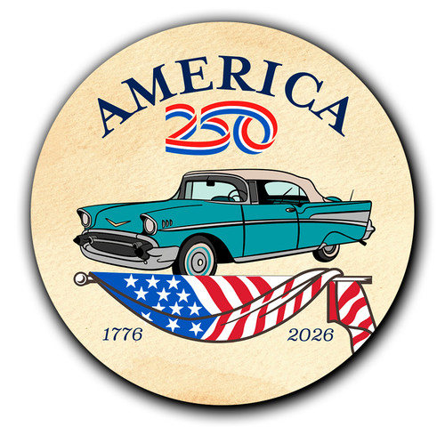 America250™ Car Magnet Round