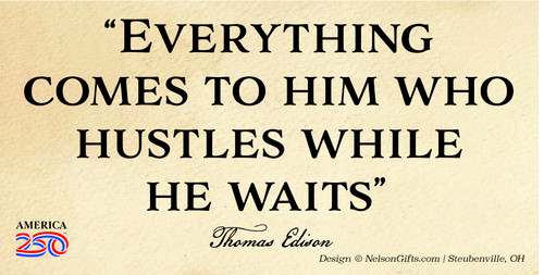 Thomas Edison Quote "Everything comes” Bumper Sticker