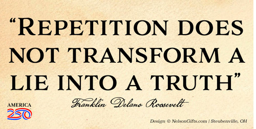 Franklin Delano Roosevelt Quote "Repetition" Bumper Sticker