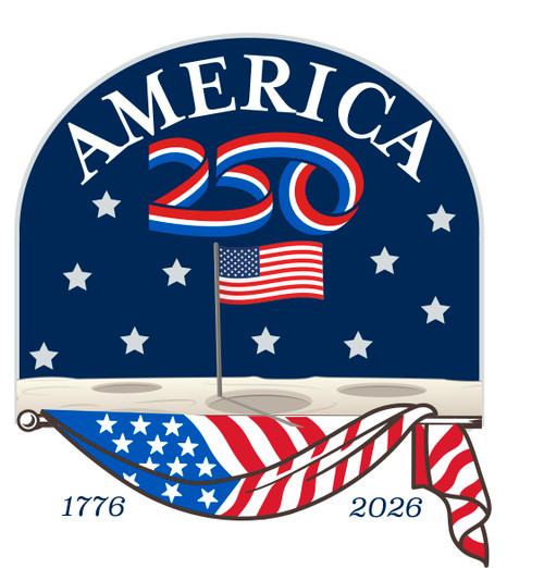 America250™ Moon Bumper Sticker