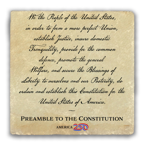 We the People Tumbled Stone Coaster