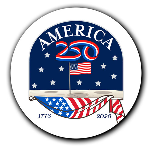 America250™ Moon Magnet Round