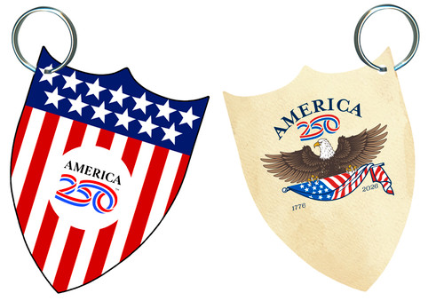 America250™ Eagle Shield Keychain 1
