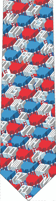 Patriotic State Pattern Tie
