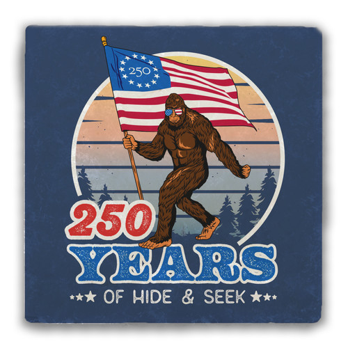American Bigfoot Tumbled Stone Coaster