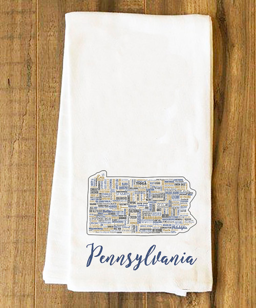 Pennsylvania State Cities Tea Towel