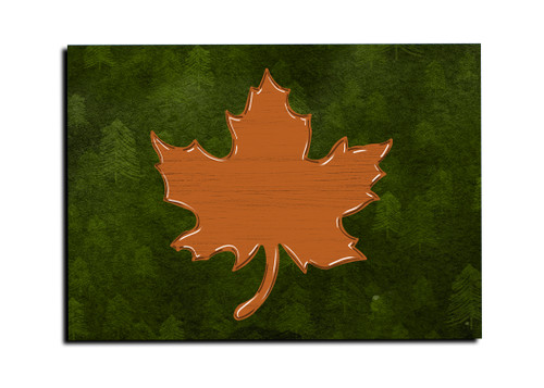 Orange Maple Leaf Magnet