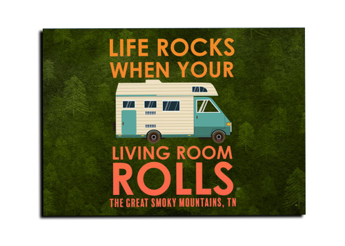"Life Rocks" Customizable Magnet
