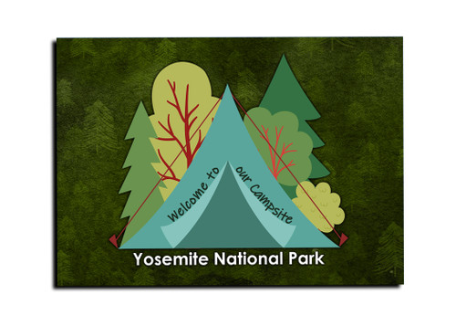 "Welcome to Our Campsite" Customizable Magnet