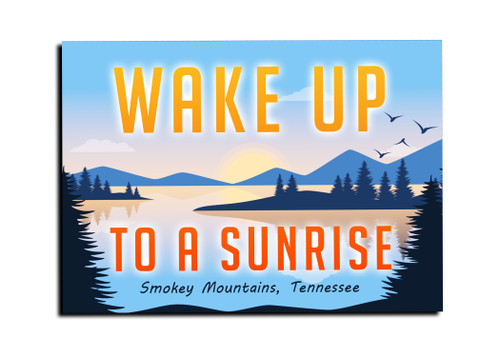 "Wake Up to a Sunrise" Customizable Magnet