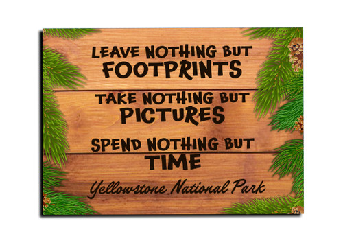 "Leave Nothing but Footprints" Customizable Magnet