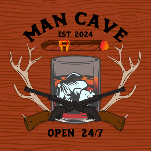 Man Cave Customizable Sticker