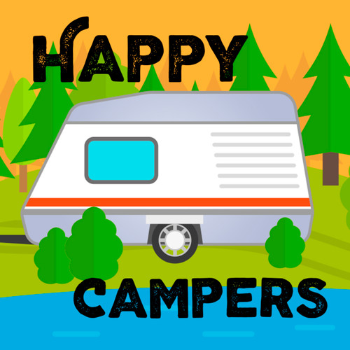 "Happy Campers" Sticker