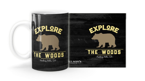 "Explore the Woods" Customizable Mug
