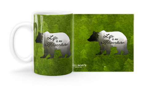"Life is an Adventure" Bear Mug