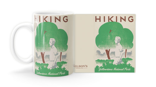 Retro "Hiking" Customizable Mug