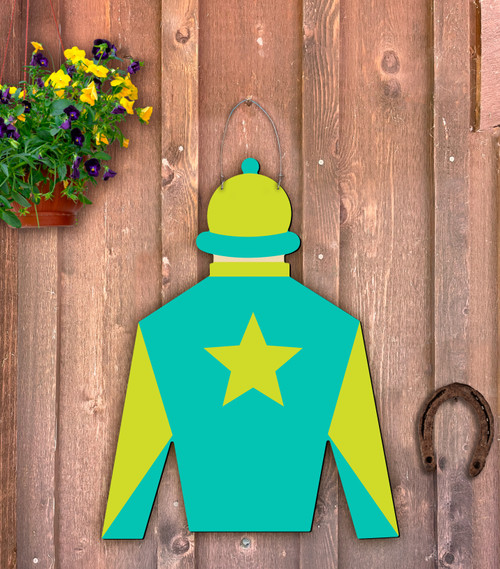 Jockey Silk with Helmet Door Hanger