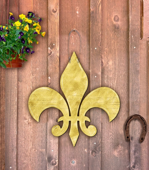 Fleur De Lis Outdoor Metal Art