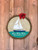 "Warm Winter Wishes" Sailboat Log End Door Hanger (Customizable)