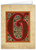 Letter G Illuminated Manuscript Note Card