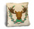 Cute Moose with Scarf Rustic Pillow