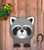 Outdoor Metal Art Critter Raccoon