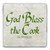 God Bless the Cook (He Needs It) Tumbled Stone Coaster