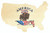 America250™ Buffalo Magnet Cutout-USA