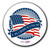 American Flag Magnet Round