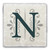 "N" Alphabet 2 Tumbled Stone Coaster
