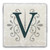 "V" Alphabet 2 Tumbled Stone Coaster