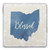 "Blessed" State Tumbled Stone Coaster