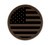 American Flag Iron-On Circle Leather Patch