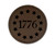 1776 with Stars Iron-On Circle Leather Patch