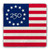 America250 Flag Tumbled Stone Coaster