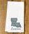 Louisiana State Cities Tea Towel