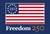 Freedom 250 Flag Blue Greeting Card