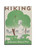 "Hiking" Retro Customizable Magnet